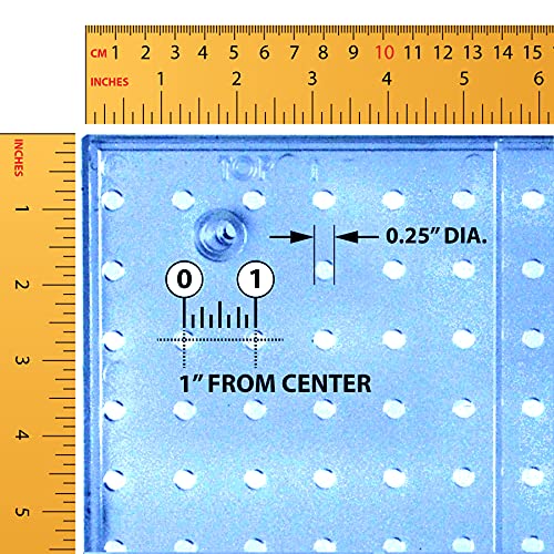 Panel de pegboard azul de un lado 24x24", duplicará su espacio de colgado con este pack de 2 5