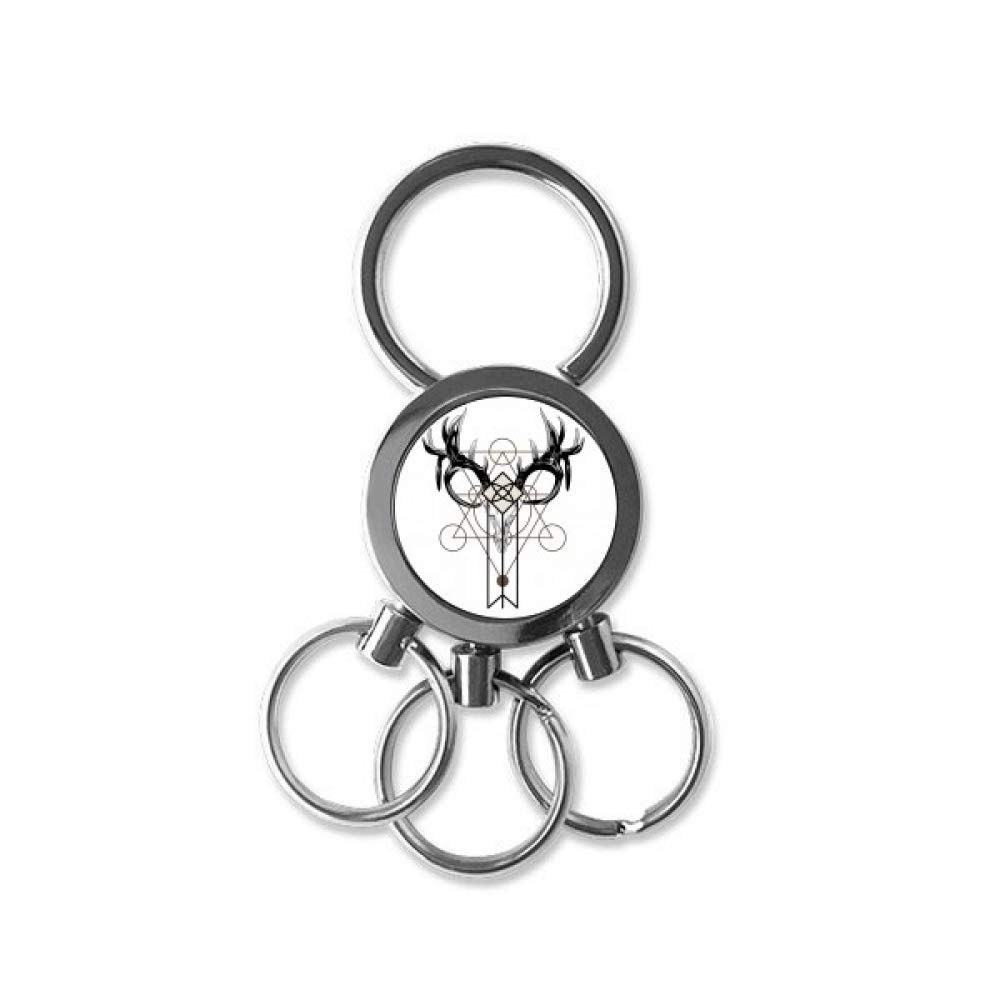 DIYthinkerLines Depict Mystery Horn Stainless Steel Metal Key Holder Chain Ring Keychain