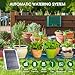 Solar Irrigation System, 10W Automatic Watering System, Garden Irrigation Systems UK with 7 Timer & 50 Drippers & 50m Hose for Plants Garden Balcony Greenhouse, Anti-Siphon/Auto Alarm Mode