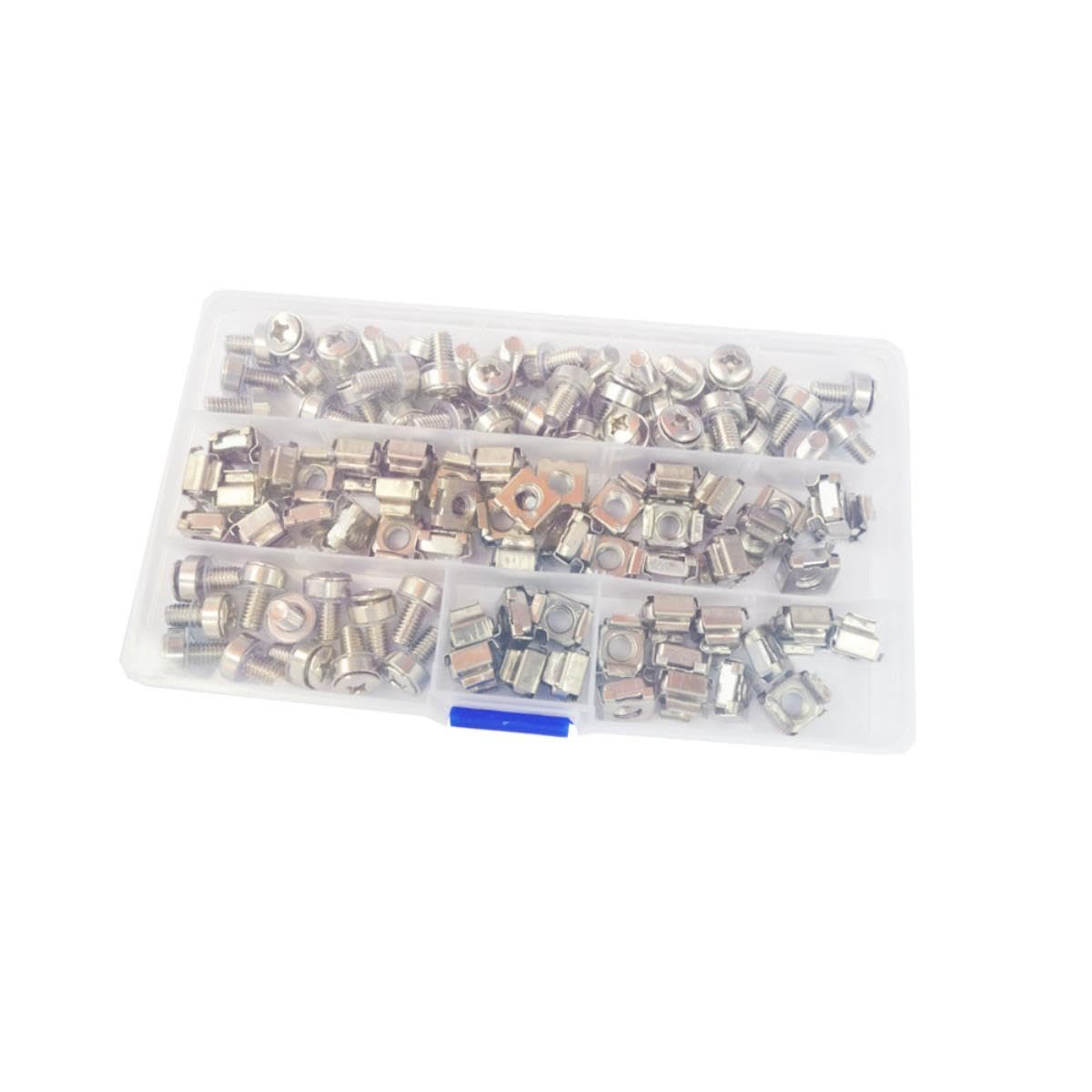 Kit 50 Viti, Dadi E Rondelle Per Installazioni Su Armadi Rack 19 Colore Acciaio - Foto 2