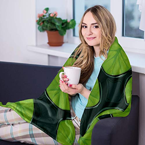 Couverture chaude feuilles de lotus contre le froid au lit et canapé - 8