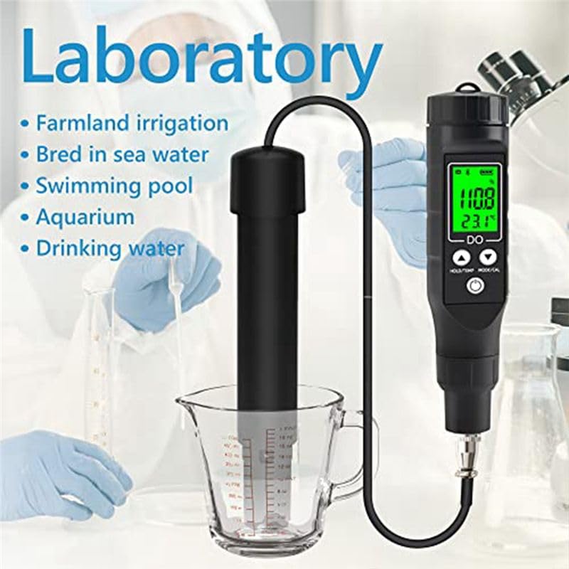 Misuratore di ossigeno disciolto Bluetooth intelligente,Gamma portatile 0.0-30Mg/L,Kit di test disciolto