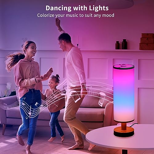 Chiphy Table Lamp, Smart Table Lamp Rgb Color Changing Lamps, Remote & App Control Work With Alexa, Dimmable Bedside Lamps Nightstand Lamp For Living Room Bedroom Working Reading Home Décor #TOP4