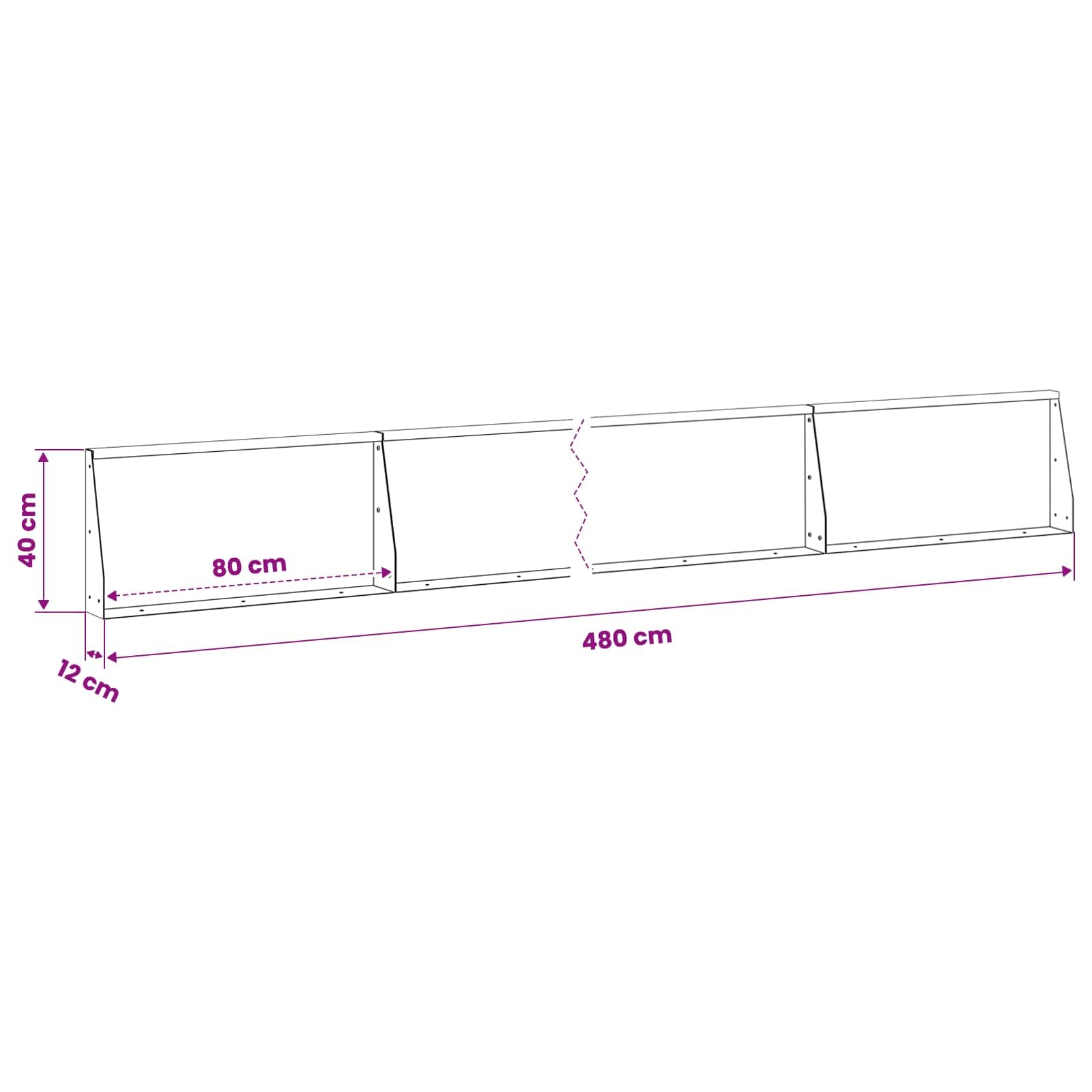 vidaXL Muro di contenimento 6 pz 80 x 12 x 40 cm Acciaio Verde Oliva