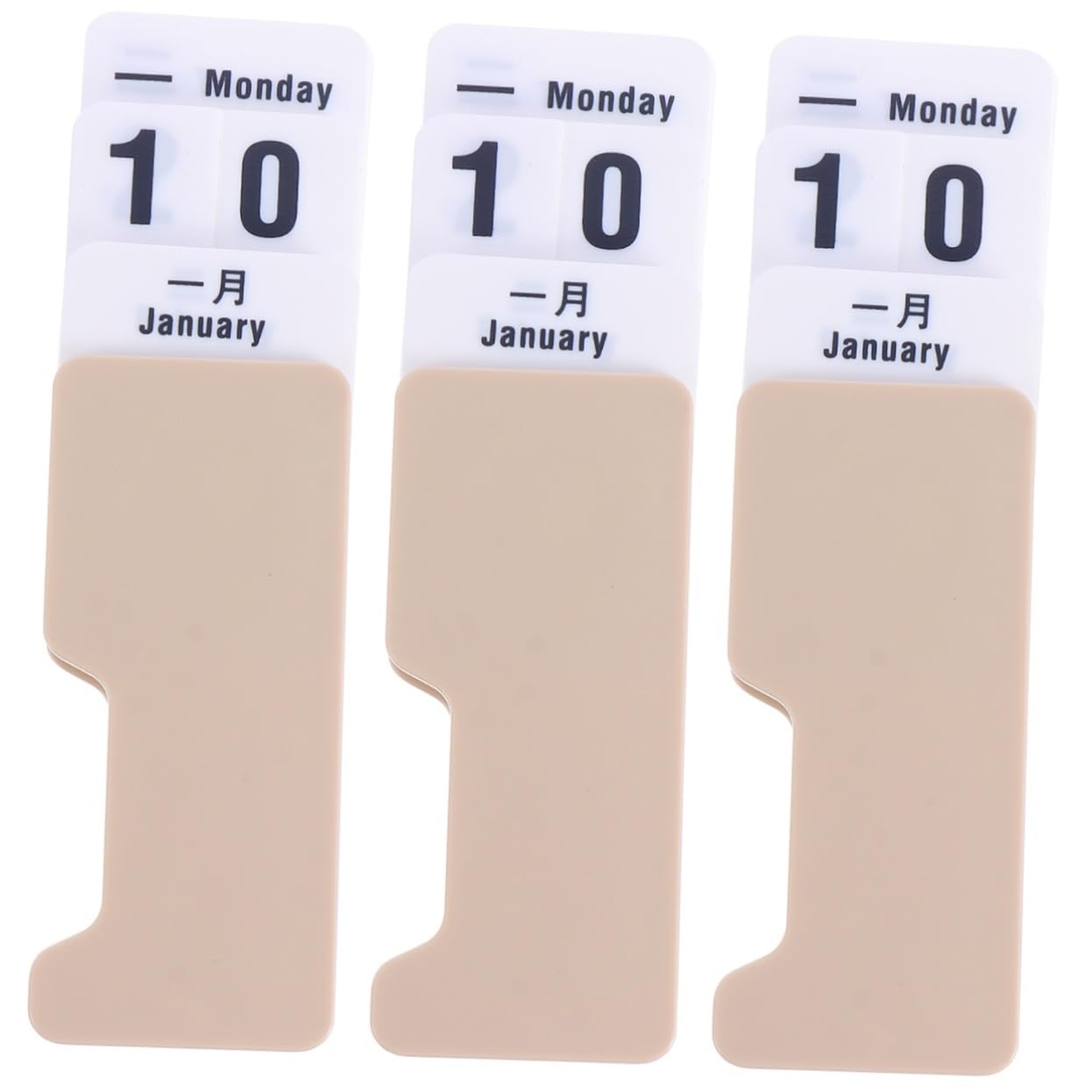 Ciieeo 3piezas Calendario Perpetuo Creativo De Escritorio Ajustable Manual Diseño Nórdico Para Oficina y Hogar Material Plástico De Resistente y Reutilizable Para Recordar Fechas
