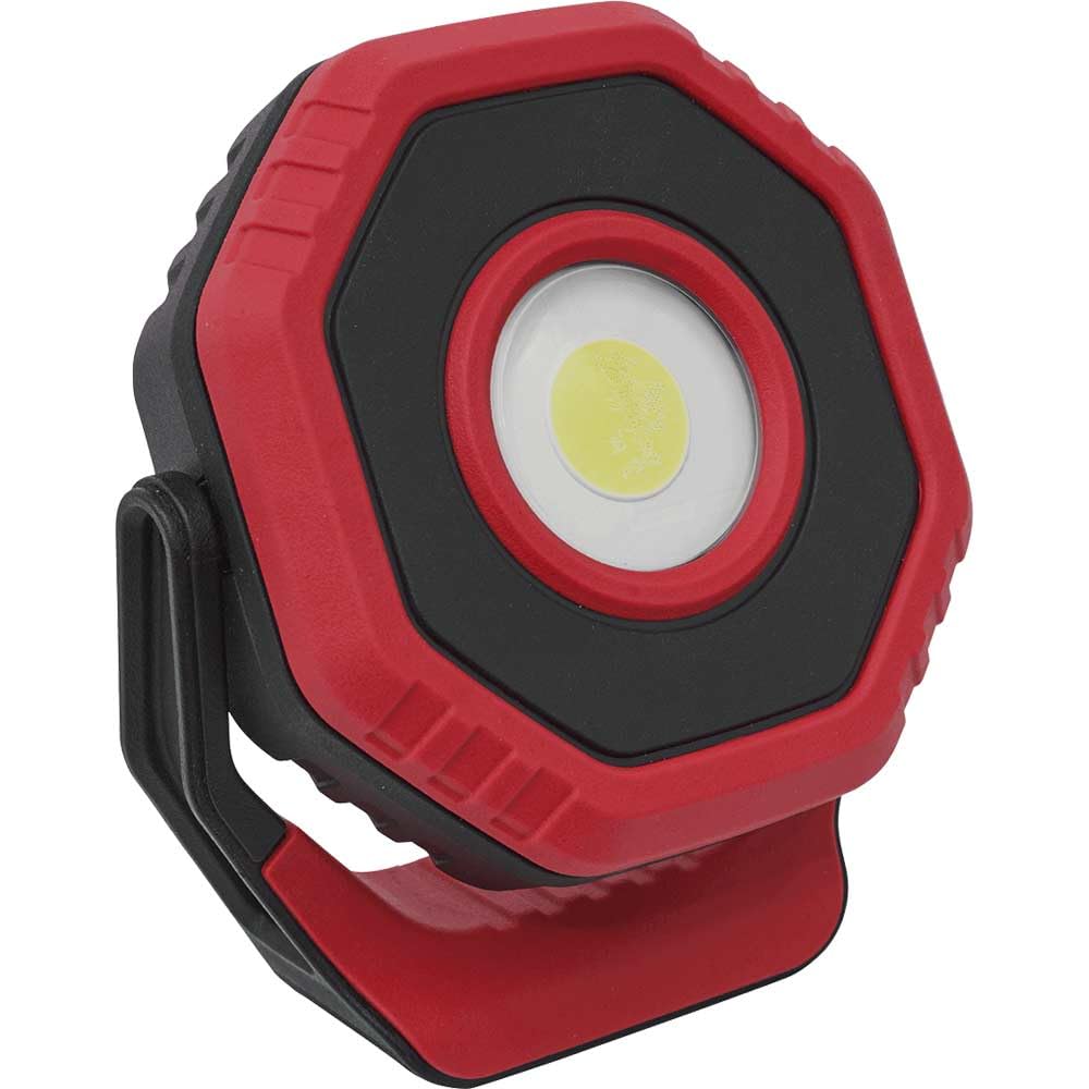 Sealey LED700PR 360° 7W Cob LED Rechargeable Pocket Floodlight with Magnet - Red