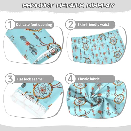 Antler-Shaped Dreamcatcher Girls Leggings Athletic Pants Tights Stretch Bottom3