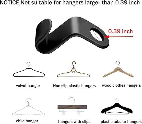 Miniatura 8 de Fashion & Lifestyle 40 ganchos de conector para colgar ropa, clips extensores para percha de armario, ganchos de conexión en cascada para ropa,