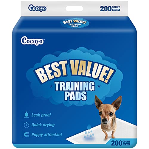Image of COCOYO Best Value Dog Training Pads, 22 inch by 22 inch, 200 Count, BLUE