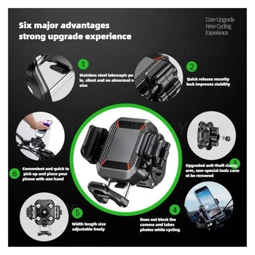 Support smartphone moto scooter avec amortisseur de vibrations - 4