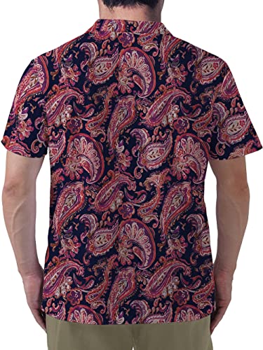 Lalohu Men's Paisley Shirts Crazy Golf Shirts For Men Funny Golf Shirts For Men Wild Golf Shirt For Men Golf Polos For Men #TOP4