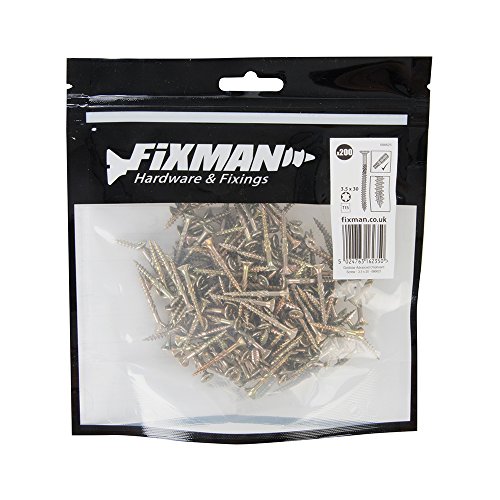 Image of Fixman 686625 Goldstar Advanced Chipboard Screws 3.5 x 30mm 200pk
