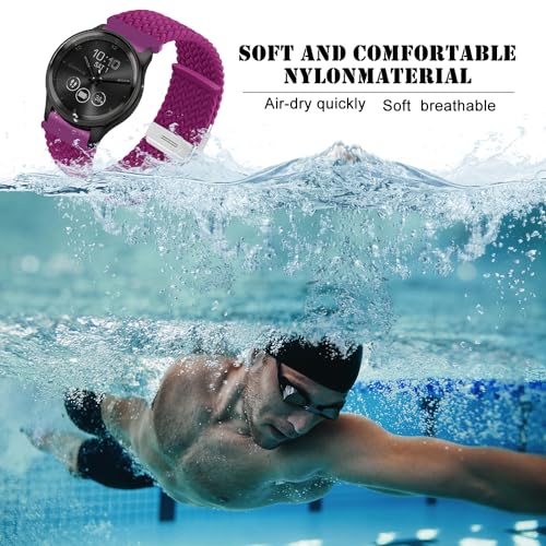 Niboow 20mm Strap for Garmin Venu Sq 2/Venu Sq 2 Music/Venu Sq/Venu Sq Music/Venu 2 Plus - Image 3