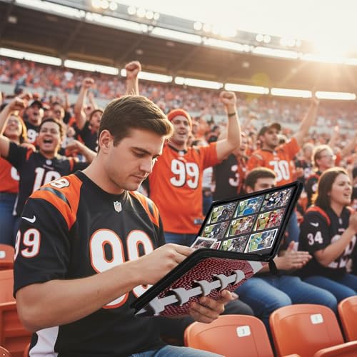 Image of Football Card Binder 360 Pockets Waterproof Trading Cards Storage