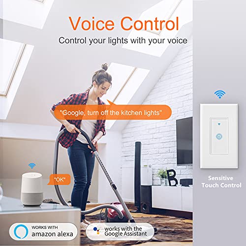Nexete KS-602 Smart Wifi Switch, Wireless Smartphone Remote Control Wall Light Switch thumb #2