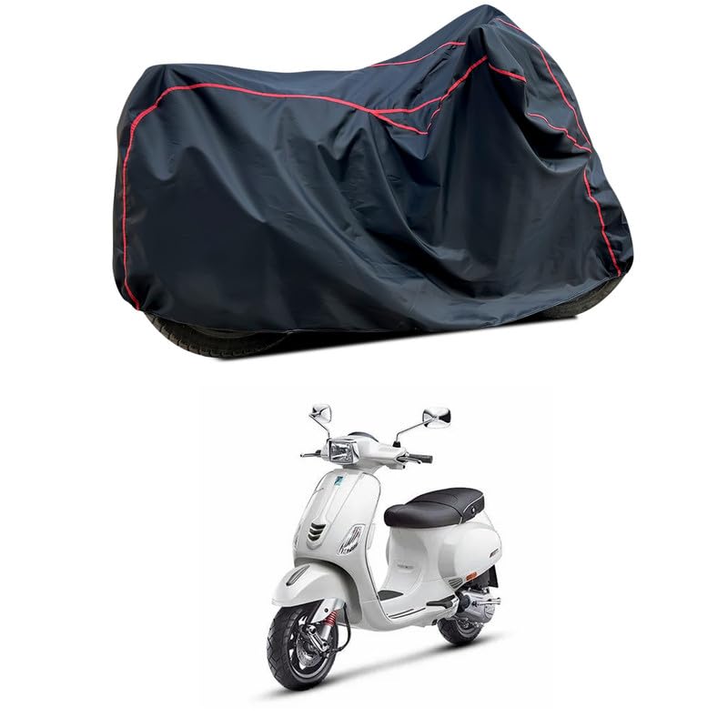 Image of Waterproof Scooter Cover Compatible with Vespa SXL 150 Fabric UV Protection (Black)