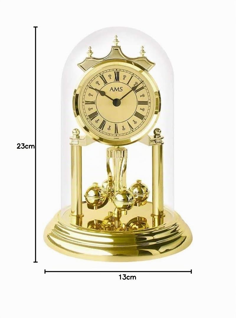 Orologio con movimento al quarzo e campana di vetro, a batteria AMS 123