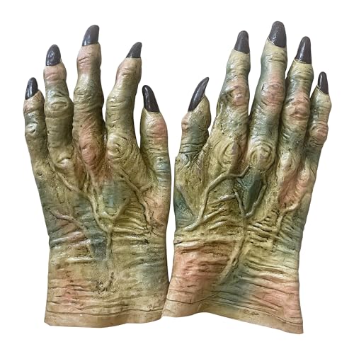 TKYGU Halloween Gloves Naked Horror Zombie Hands – Trick or Treat Cosplay Party Props, Monster Gloves Halloween Decor Party Decor