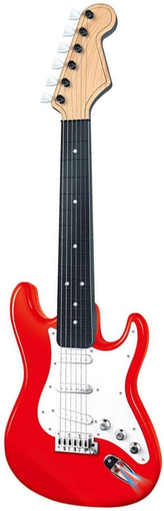 Amazon Co Jp 子供用ギター 6弦プラスチックシミュレーションエレキギター子供の楽器のおもちゃ子供のアコースティックギター 初心者セット チュ 色 赤 Size 24 6 66cm 楽器 音響機器