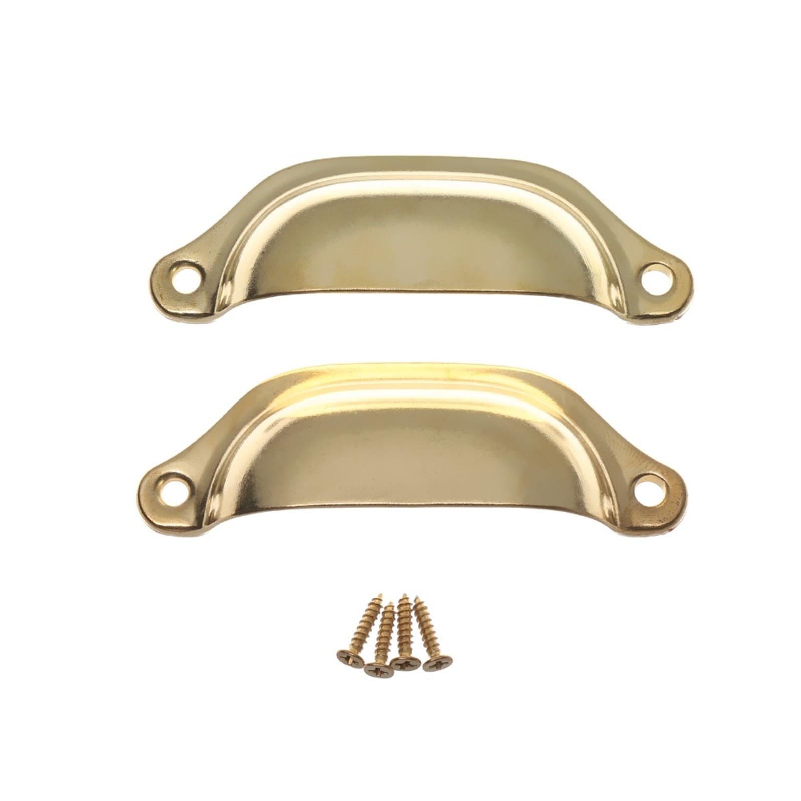 SNGUOQ 2PCS Antique Brass Shell Pull Handles Retro Iron Wardrobe Door for Living Room Door Handles(Gold)