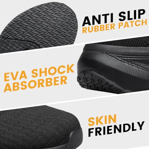 Mens Slip on Walking Shoes Comfort Sock Shoes Non Slip Mesh Casual Running Sneakers4