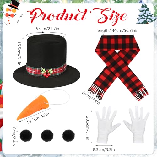 Beipegin Schneemann Kostüm Damen,Kostüm Schneemann Tutu Rock Hut Schal Bommeln Karottennase Weihnachtskostüm Faschingskostüme Snowman Karneval Lustige Kostü