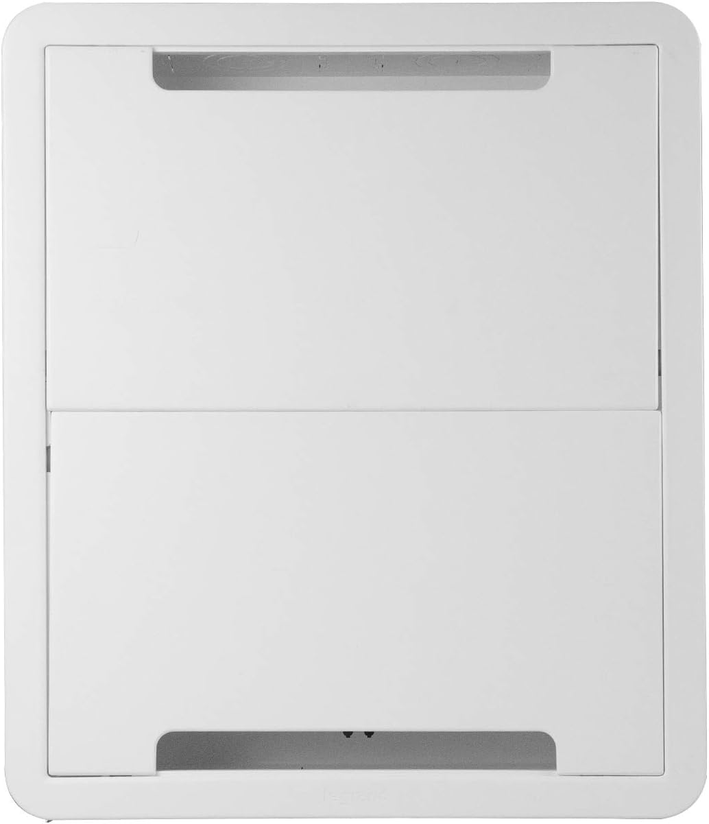 Legrand 17 Inch Media Enclosure, Wall Cable Management Organize System Devices, Home Networking Panel Dual Purpose In Wall Enclosure for Device Storage, Media Box, White, ENP1705NAV1