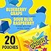 Gushers Fruit Flavored Snacks, Blueberry Grape, Sour Blue Raspberry, 20 Pouches, Family Pack, 16 oz