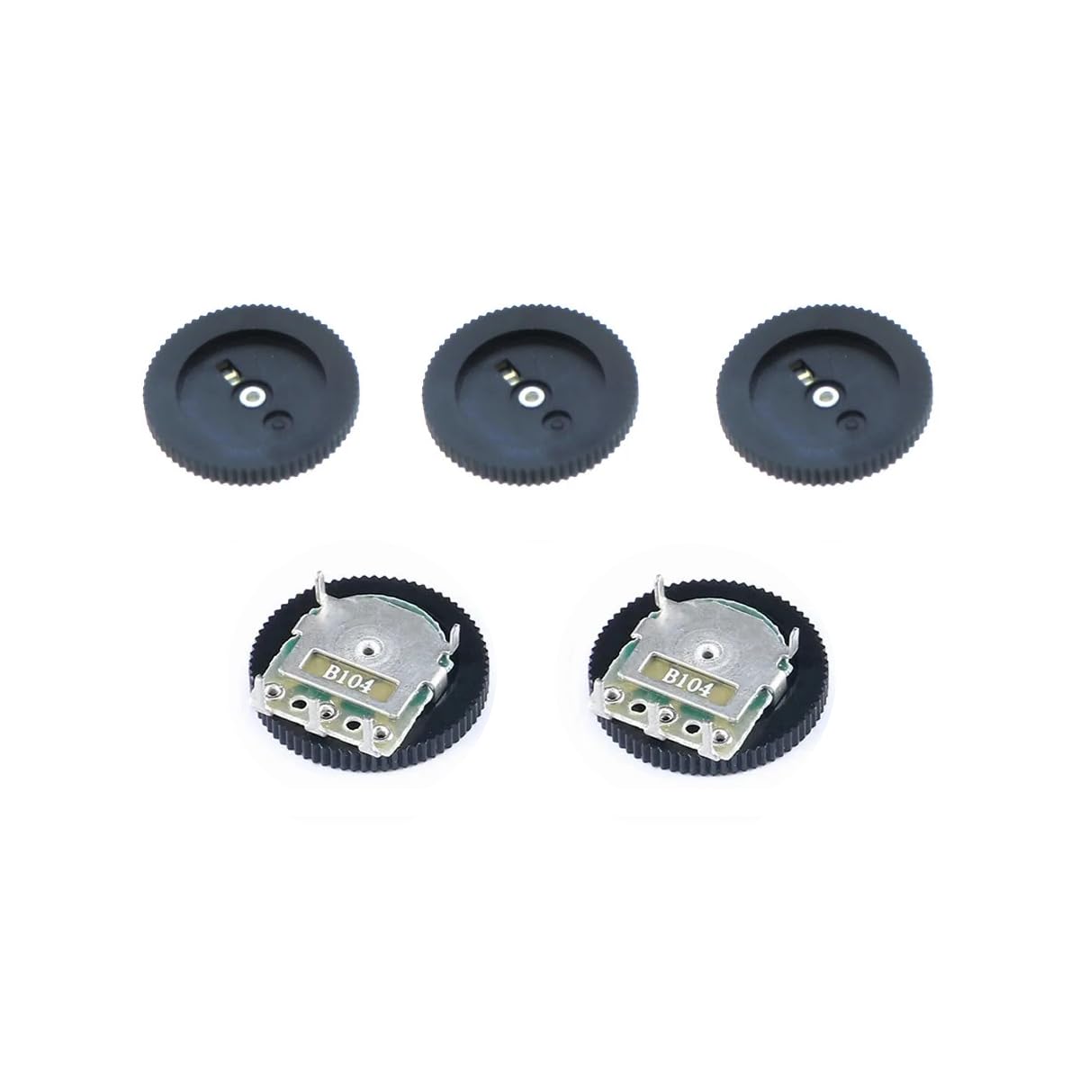 CentIoT - Gear Potentiometer Single Pot Dial Volume Switch 3PIN 16 x 2mm 5PCS (100K Ohms B104)-image-29