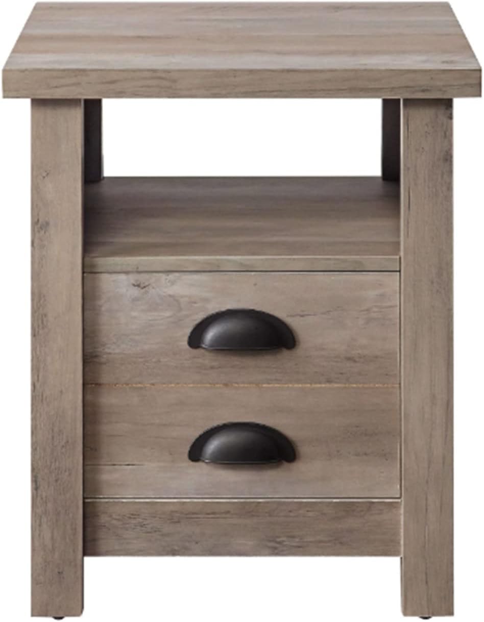 End Tables,Granary Modern Farmhouse End Table, Rustic Gray