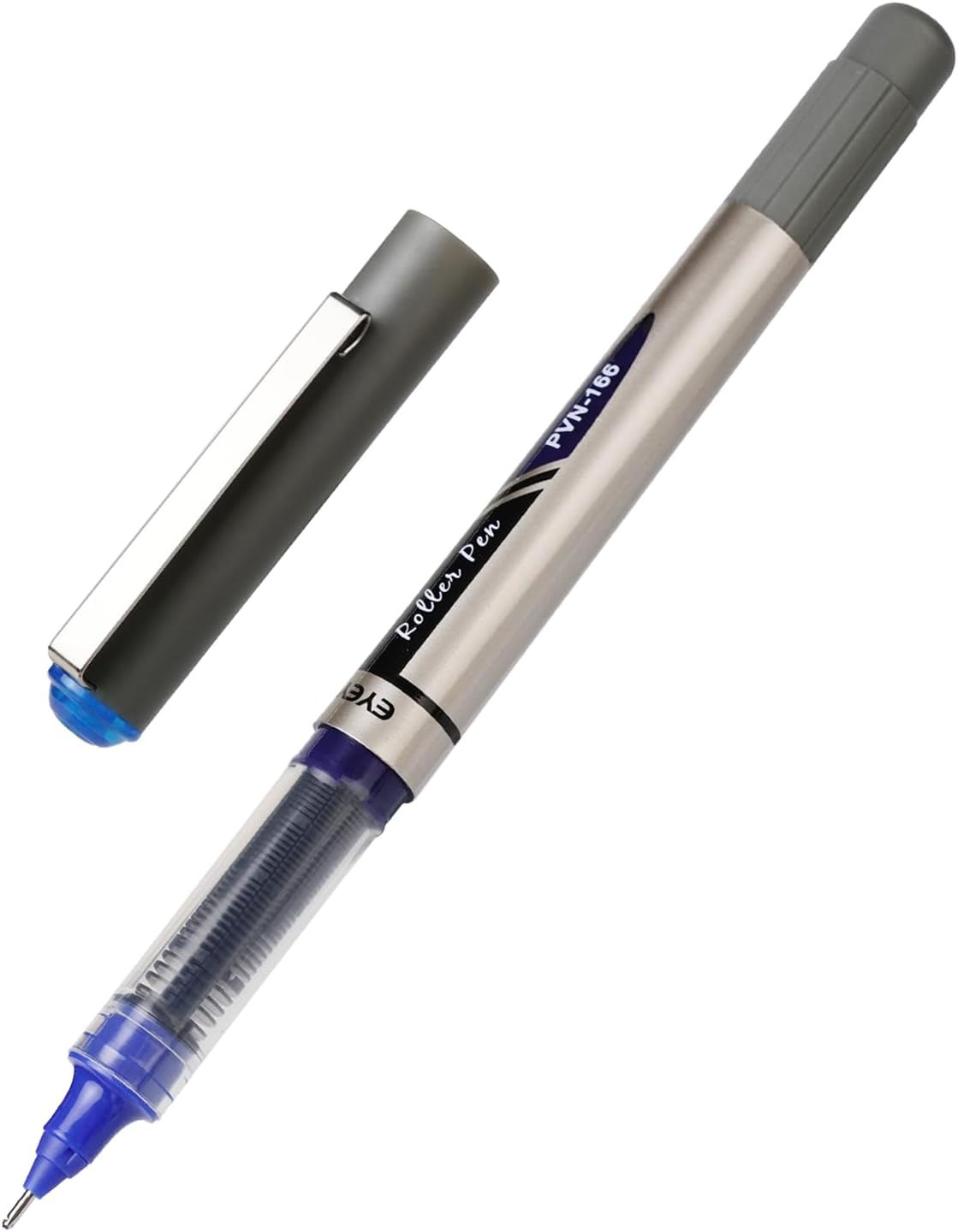 EYEYE 0.5mm Needle Tip Rollerball Pens Blue 8 Pack Extra Fine Point Quick Dry Liquid Ink Pen Fine Point Smooth Writing Pens for Journaling, Note Taking, Office, School Supplies