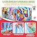 6 Packs Large Toy Storage Bags,Clear Waterproof PVC Toy Storage Organizer with Zipper,Reusable Travel kids Organizer Bags for Board Game,Building Blocks and Puzzles,Colorful
