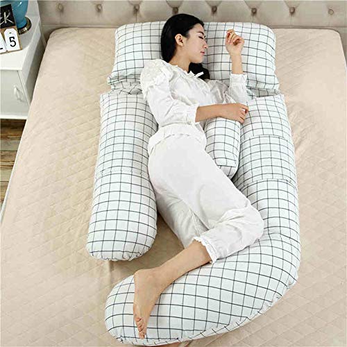 RKRXDH Home Bean Bag Chair Pillow Pregnant Woman Side Sleep Sleeper Removable Multifunctional Waist Support Quiet And Comfortable Ergonomic Maternity Long Pillow (75 * 110 * 180cm) (Color : A)