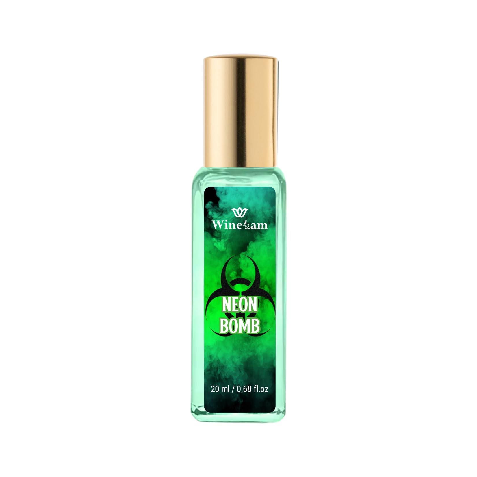 WineLam Neon Bomb Perfume, Green Glass Bottle with Gold Cap, 20ml-image-23