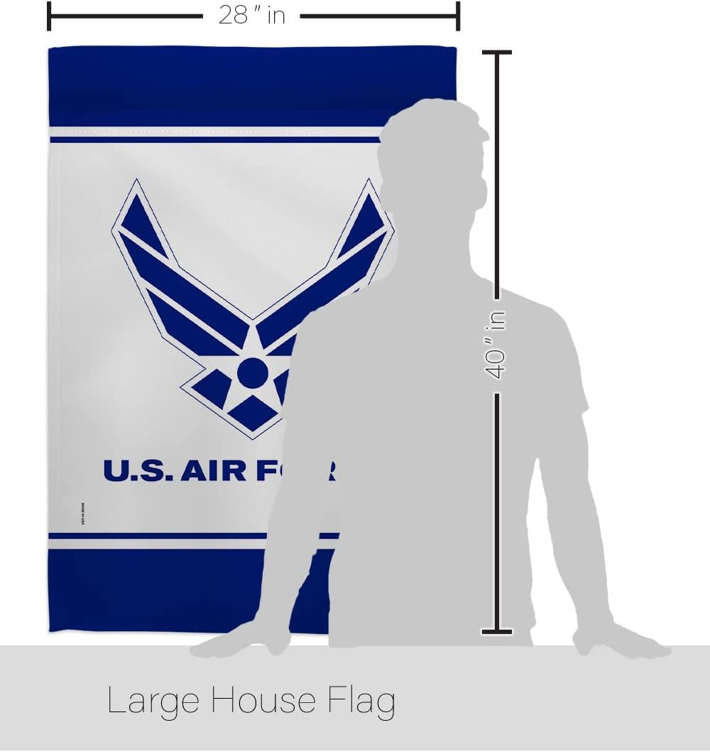 US Air Armed Forces USAF United State American Military Veteran Retire Official Decoration Banner Small Garden Yard Gift Double-Sided, House Flag 28" x 40", Thick Fabric