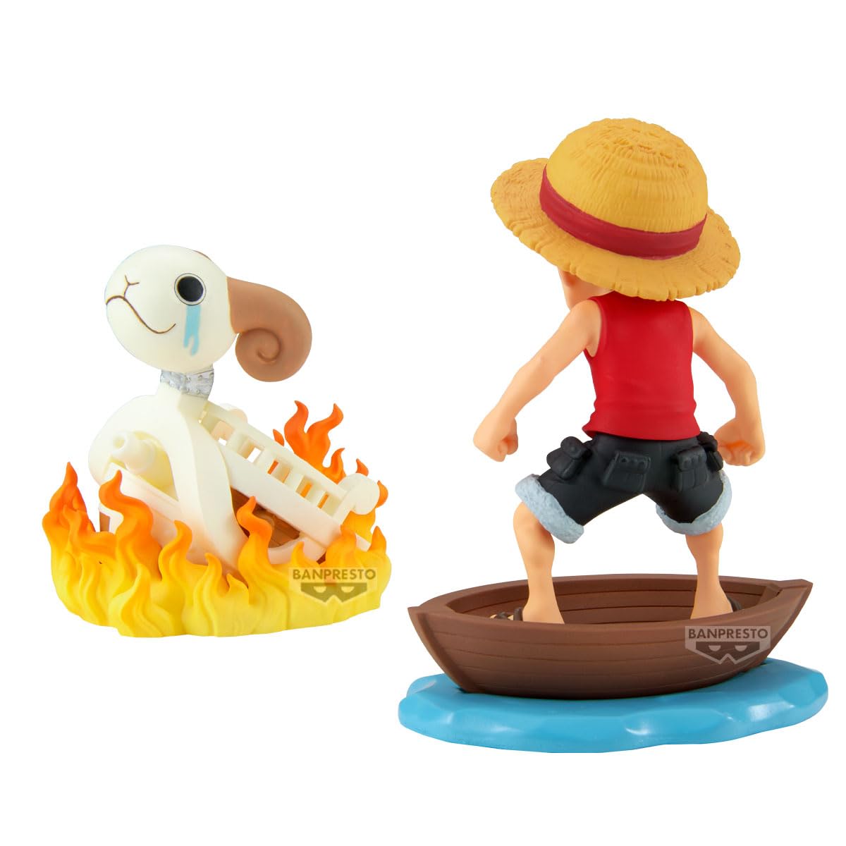 Banpresto Monkey.D.Luffy & Going Merry One Piece Action Figure - World Collectable Log Stories 8 cm - BP28928P Multicoloured - Collectable Figure - Ideal for Anime Fans