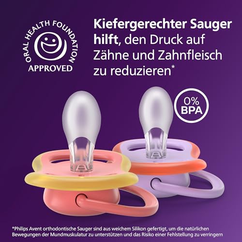 Philips Avent ultra air Schnuller – kiefergerecht geformtes Design, für Babys ab 18 Monaten, weicher, symmetrischer Silikonsauger… – Ansicht 3