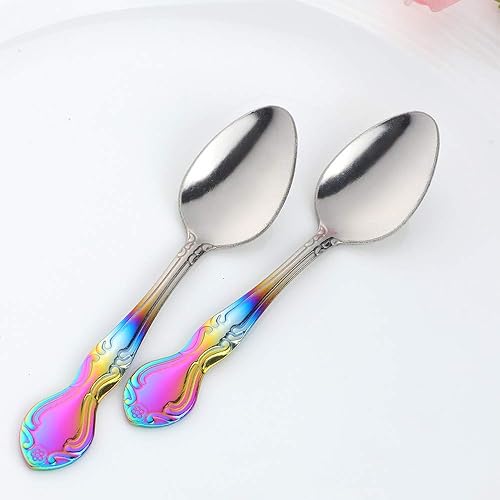 Miniatura 299 de Juego de 12 cucharas de café, mini cucharas de café, cucharas de espresso de acero inoxidable, cucharas pequeñas para postre, té, aperitivo, 4.6