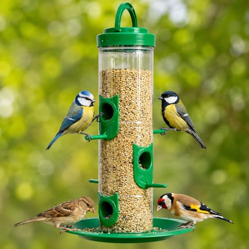 Image of Hanging Bird Feeder for Balcony & Garden 900ml Large Capacity Outdoor Food Feeder for Birds