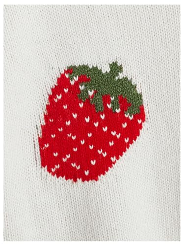 Girl's Strawberry Graphic Sweaters Cute Long Sleeve Crew Neck Pullover Knit Top3