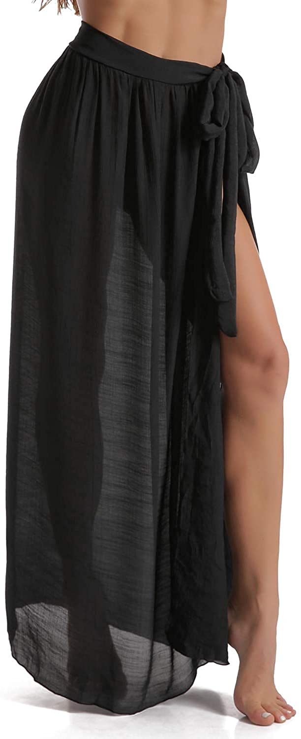 JFAN Pareos Playa Mujer Vestido Verano de Media Falda Wrap de Playa con Tirantes Talla única