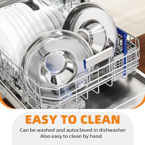 Stainless Steel Puppy Bowls 2 Pack, Pet Slow Feeder Bowls, Water Bowl, Feeding Weaning for Small Medium Large Dogs, Cat, Pets (2 Pack, Large:1.3” x 13.6”) Stainless Steel Puppy Bowls 2 Pack, Pet Slow Feeder Bowls, Water Bowl, Feeding Weaning for Small Medium Large Dogs, Cat, Pets (2 Pack, Large:1.3” x 13.6”)