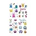 Produktbild Oblique Unique® Kinder Monster Tattoos ca. 60 Stück Farbenfroh Temporär Monster Party Tattoo zum Spielen Spielspass zum Kindergeburtstag