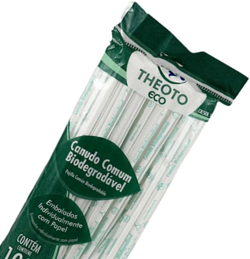 Canudo Biodegradavel 5X21Cm Emb Individualmente Pct Com 100 73881