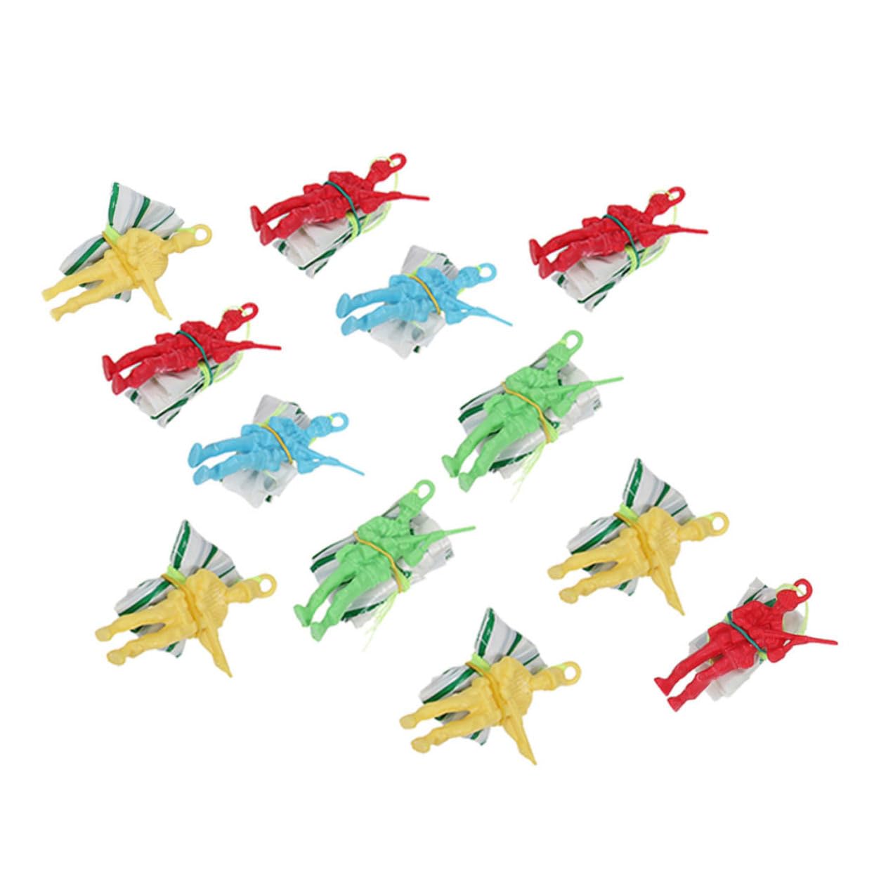 KOMBIUDA 12Pcs Soldier Parachute Outdoor Flying for Easy to Use Premium Engaging Playtime for Develops Skills and Creativity