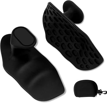 Weight Lifting Gym Grips, Pull-Up Grips, Portable Grip Aid Non-Slip Silicone Workout Gloves Gym Grips Fingerless for Sports Training Equipment with Case