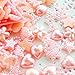 80 pcs Assorted Pearlized Flat Back Cabochon 6mm to 18mm Pink Heart Star *Ship with Samples from GreatDeal68*