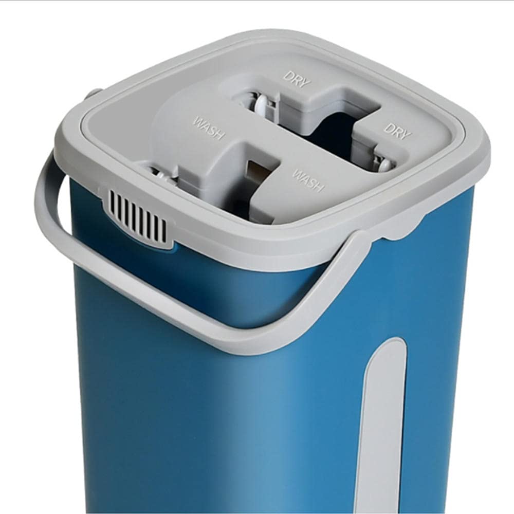 Juego de Fregona Touchless Mop Sistema de Autolimpieza 2 en 1 Juegos de Trapeadores y Cubos con Mango de acero Inoxidable Trapeador Plano de Microfibra para el Hogar para Fregona Mopa de Repuesto