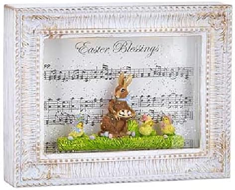 RAZ Imports 4216006 Easter Blessings Lighted Water Picture Frame, 10-inch Length