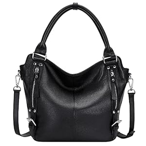 Over Earth Genuine Leather Handbags for Women Hobo Shoulder Bags Ladies Tote Bag
